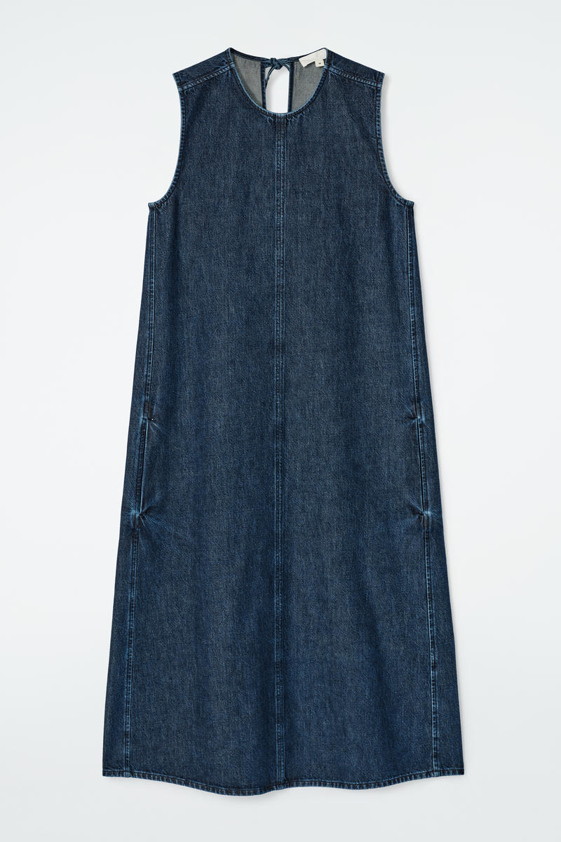 Sleeveless Denim Midi Dress