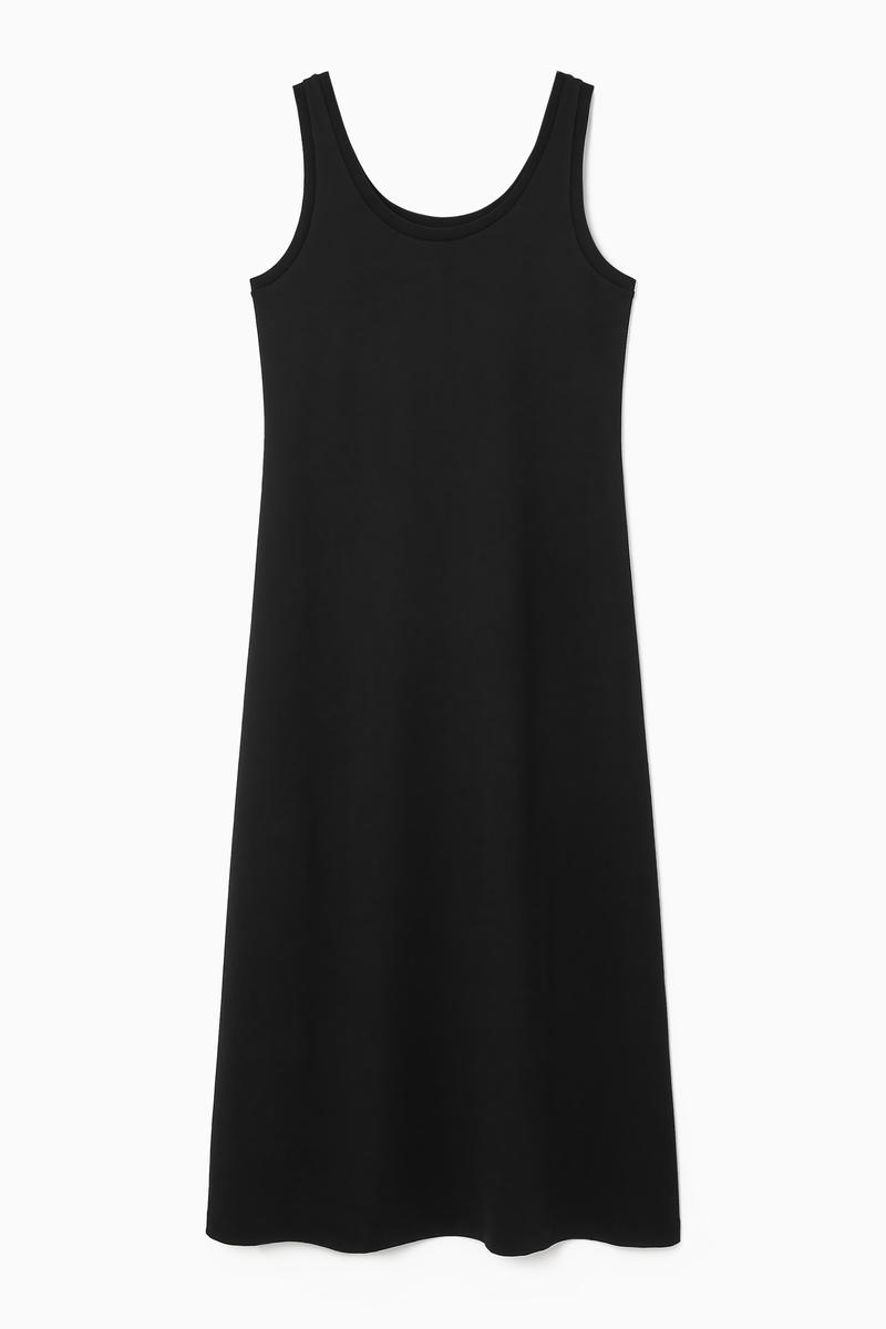 Scoop-Neck Jersey Midi Dress