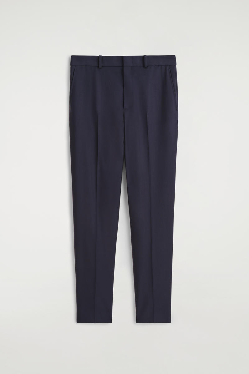 Tailored Straight-Leg Wool Pants