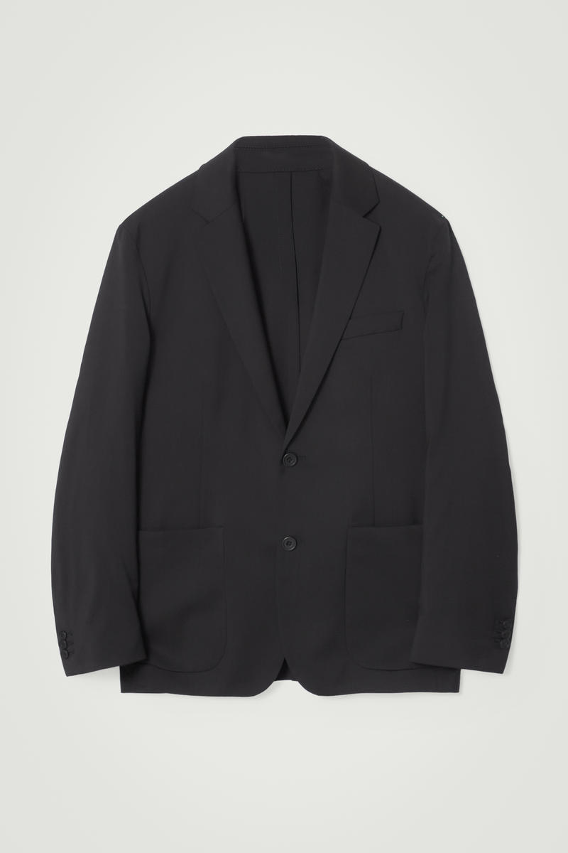 Regular Unstructured Wool Blazer