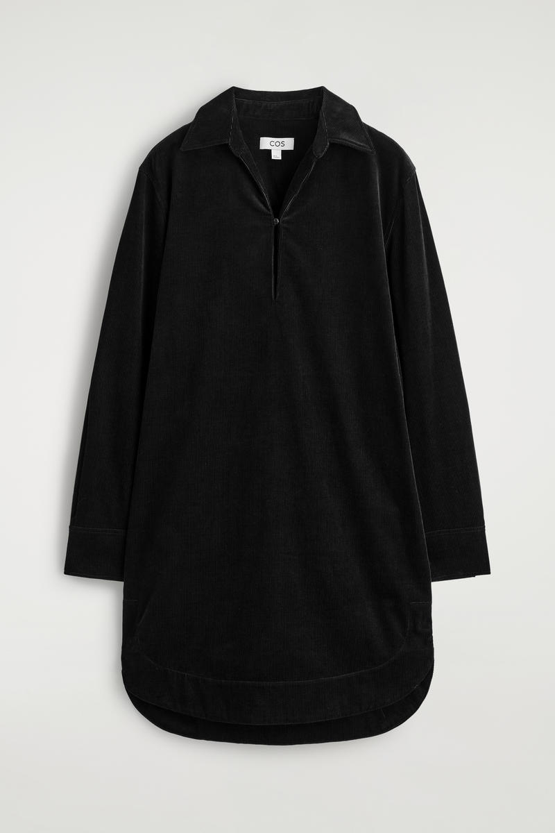 Corduroy Mini Shirt Dress