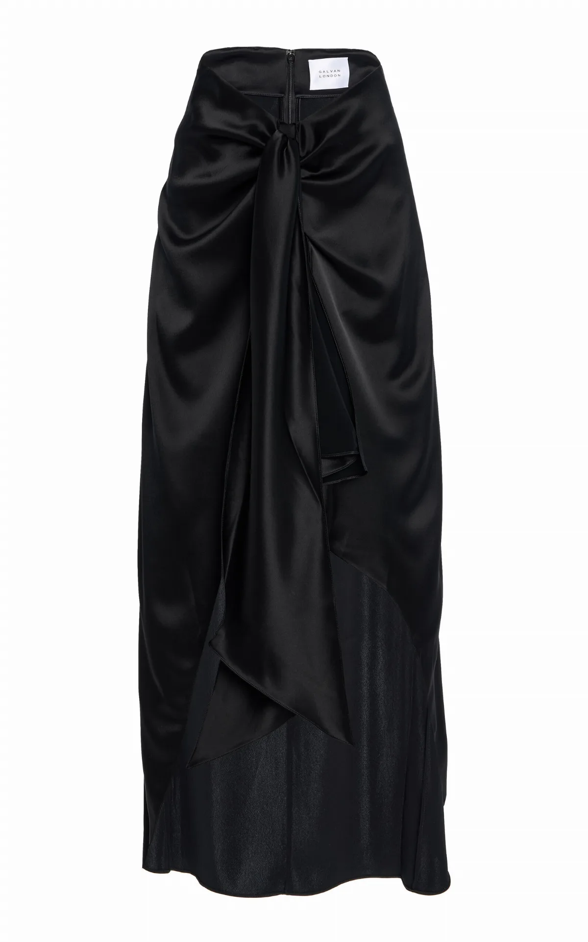 De Lovie Satin Maxi Wrap Skirt