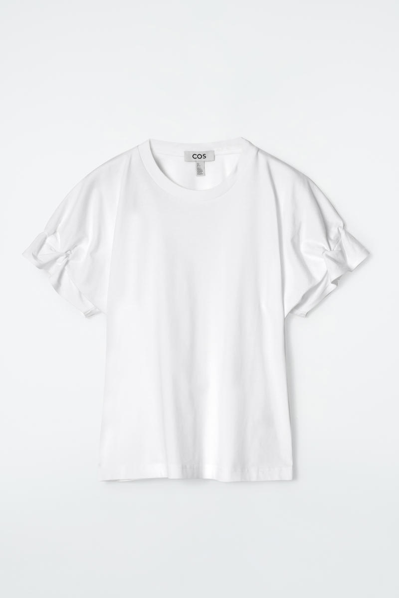 Gathered-Sleeve T-Shirt