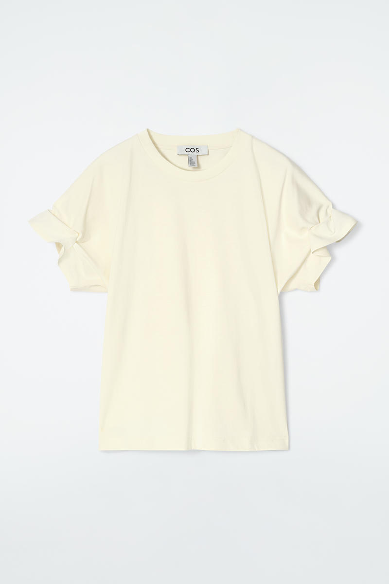 Gathered-Sleeve T-Shirt