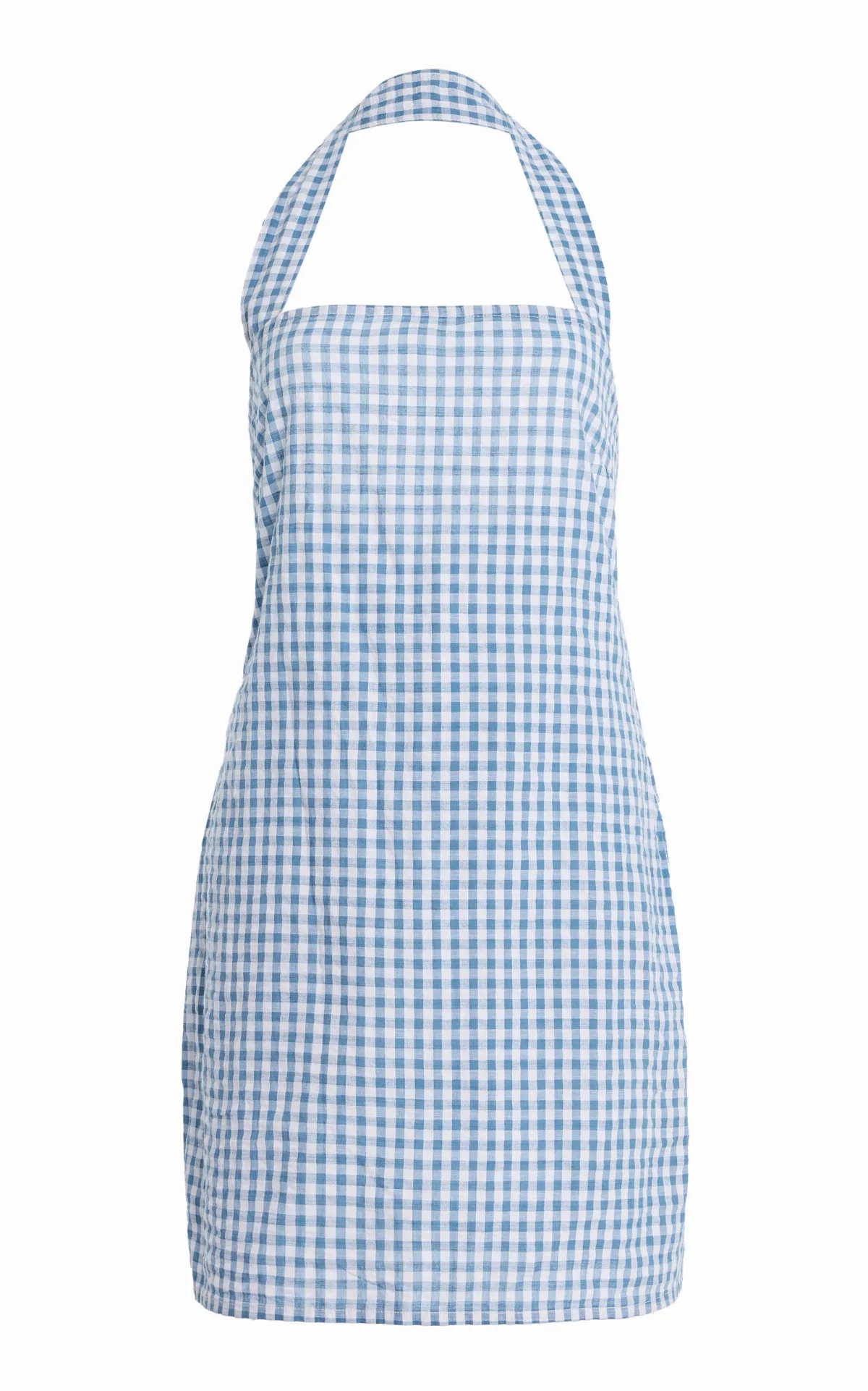Juliette Gingham Seersucker Cotton Mini Halter Dress