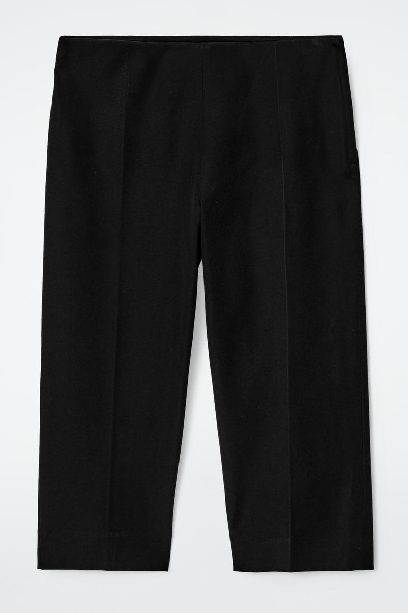 Cotton-Blend Capri Pants