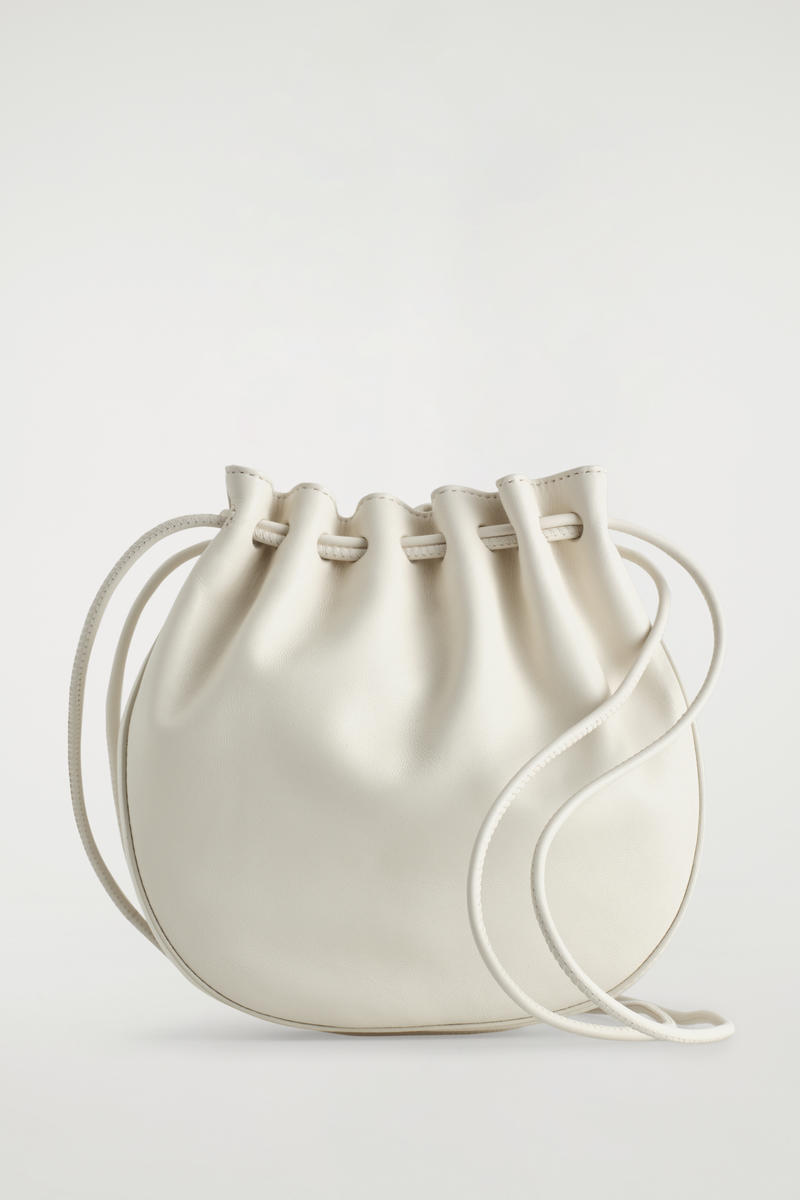 Gathered Pouch Bag - Leather