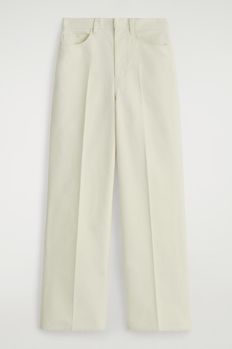 Cotton-Canvas Straight-Leg Pants