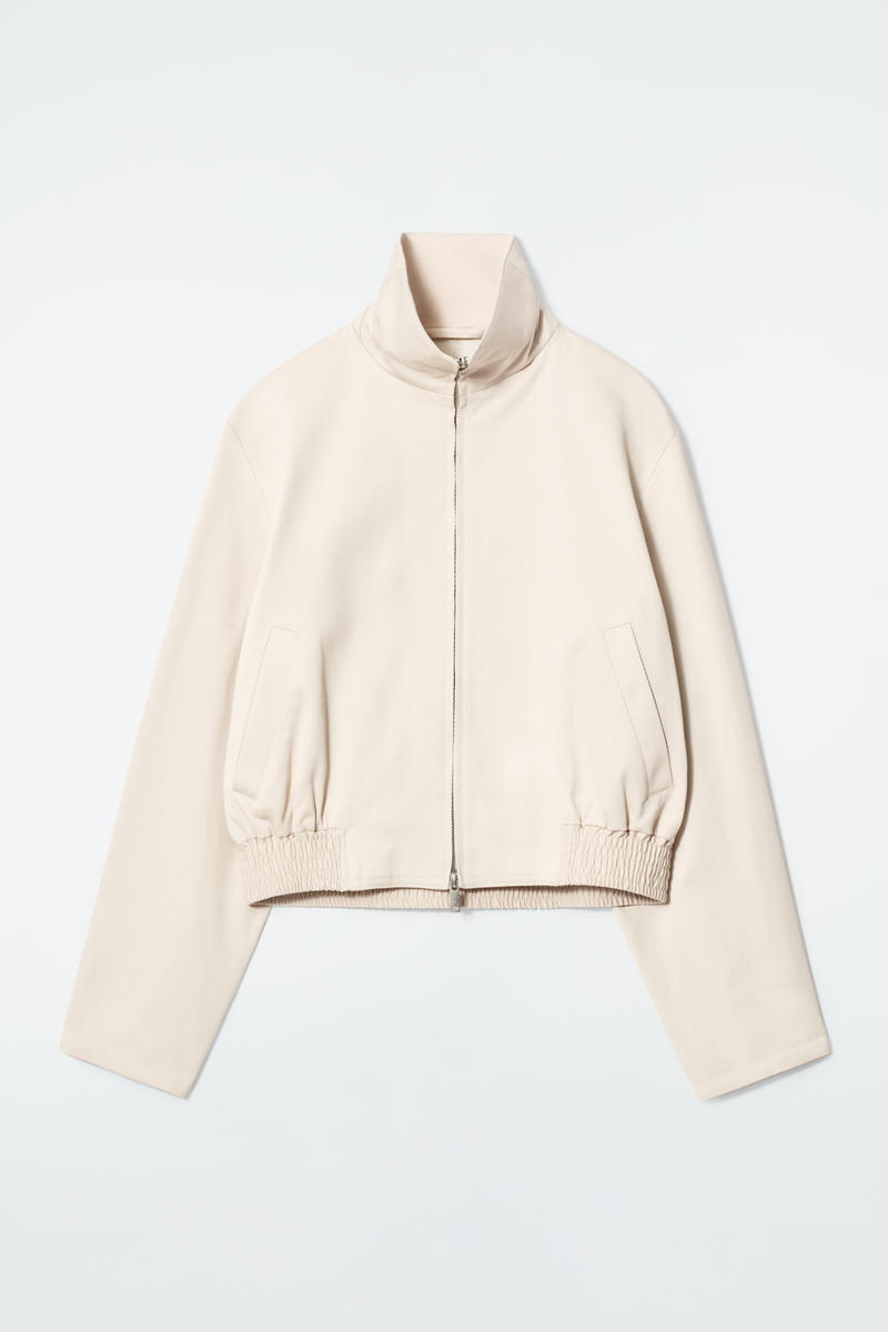 Mock-Neck Bomber Jacket