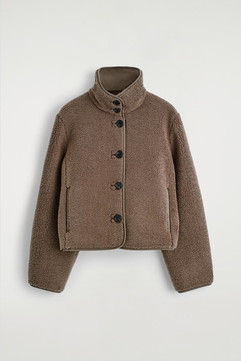 Mock-Neck Teddy Jacket by COS