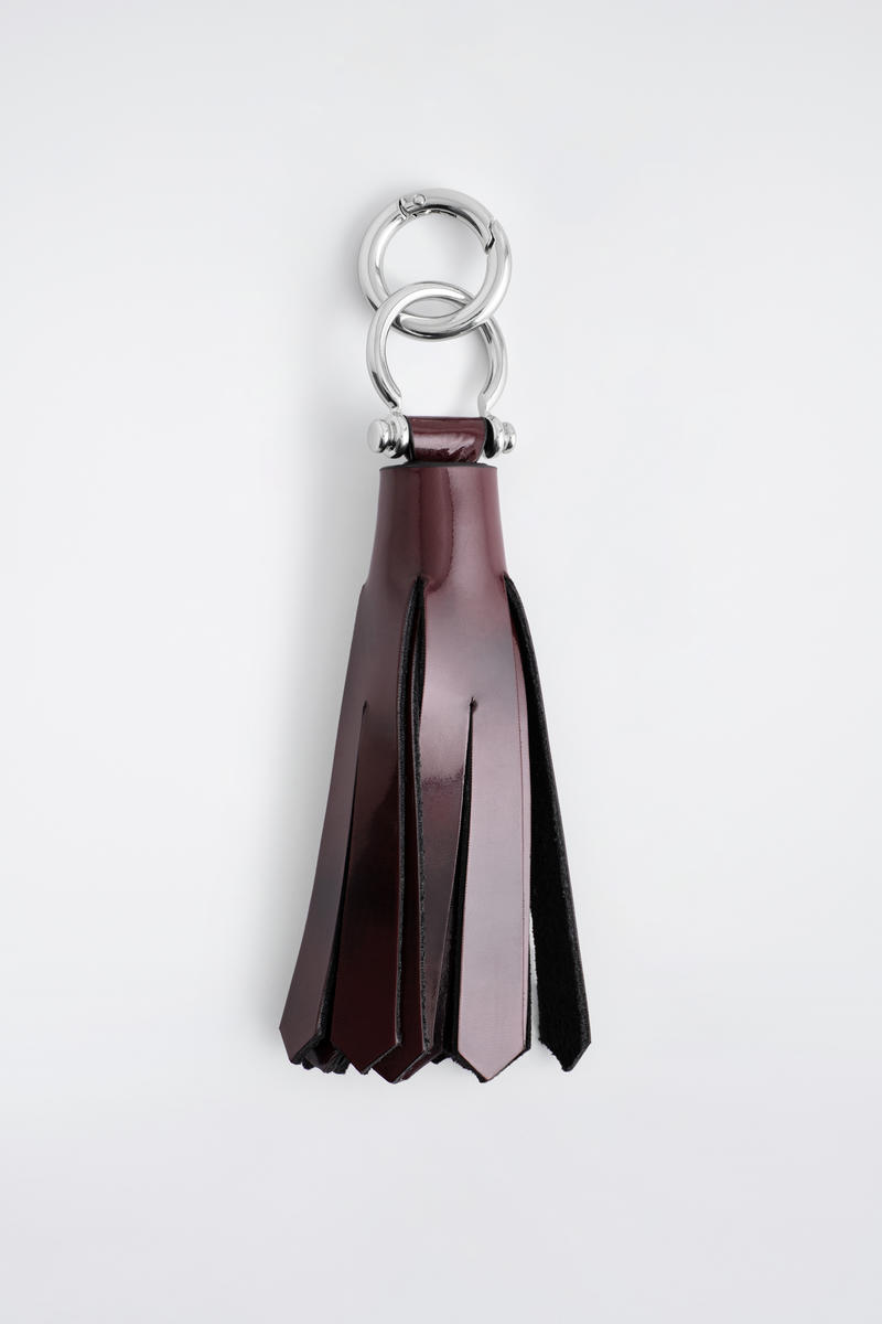 Tasseled Leather Keyring