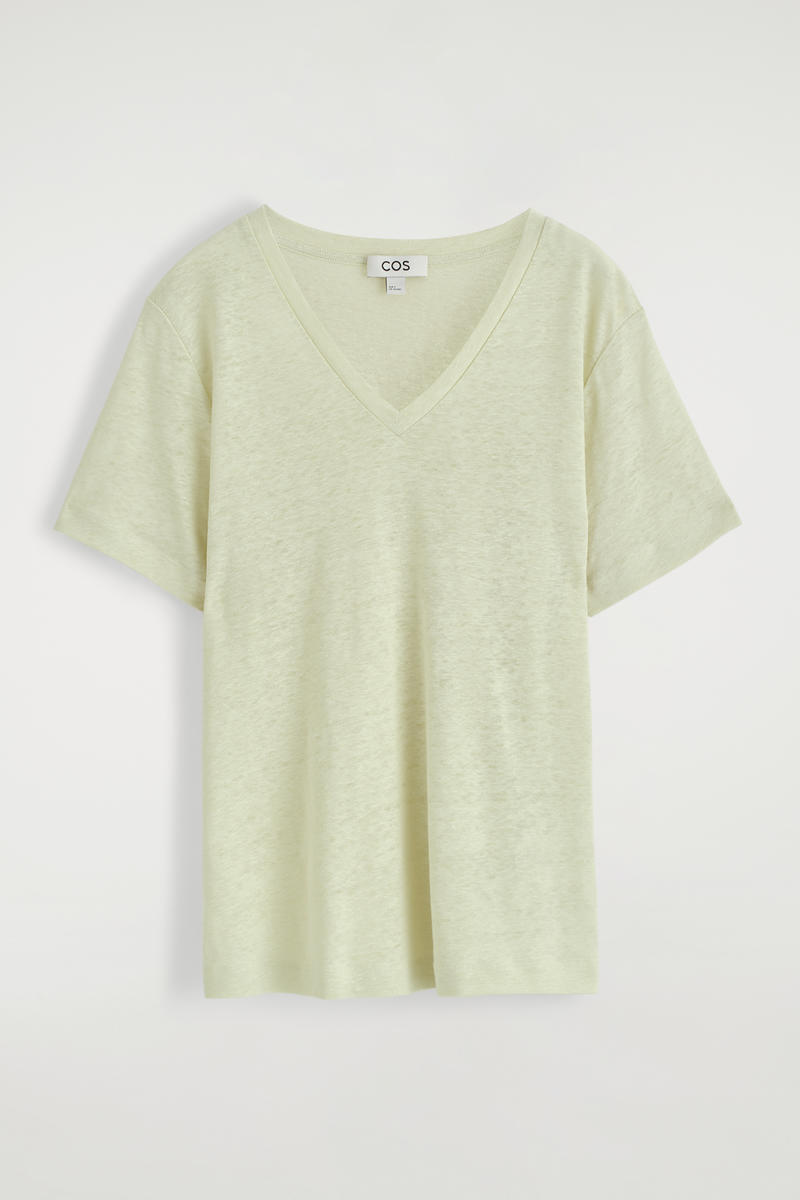 V-Neck Linen T-Shirt