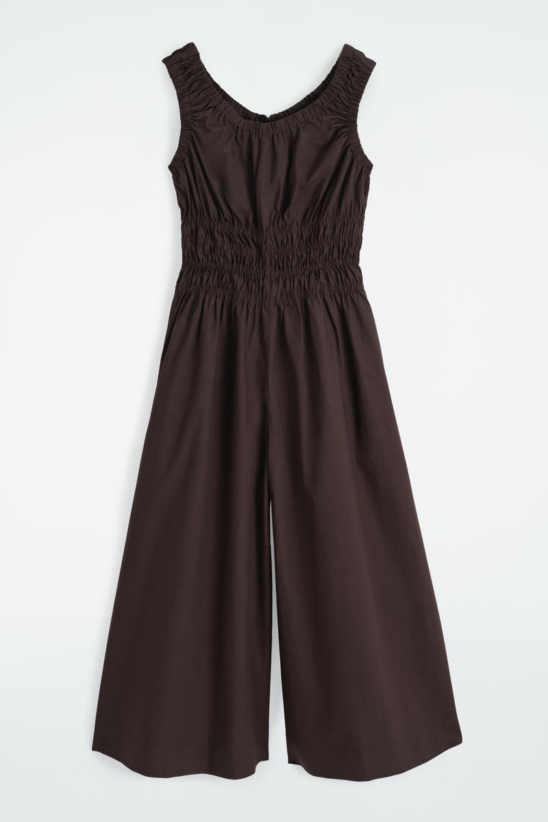Shirred Cotton Jumpsuit
