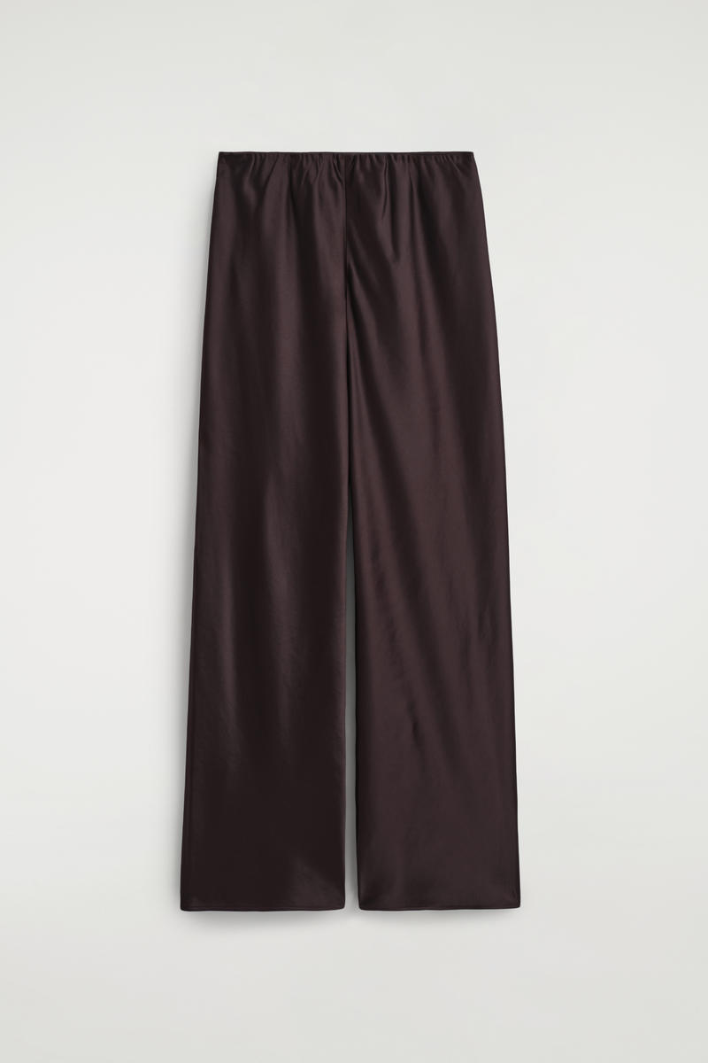 Satin Wide-Leg Pants