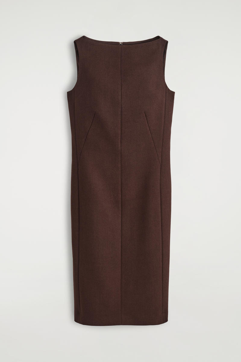 Tailored Wool Midi Dress
