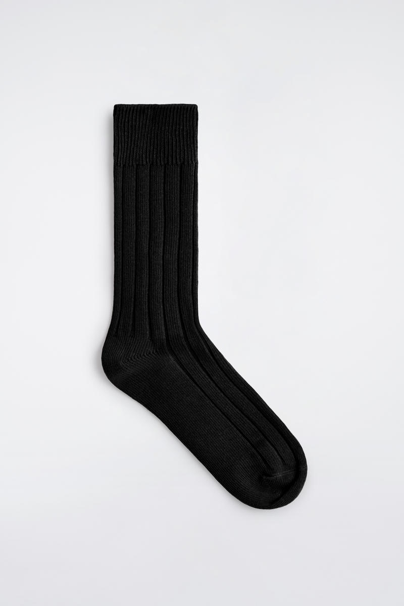 Chunky Ribbed Cotton Socks