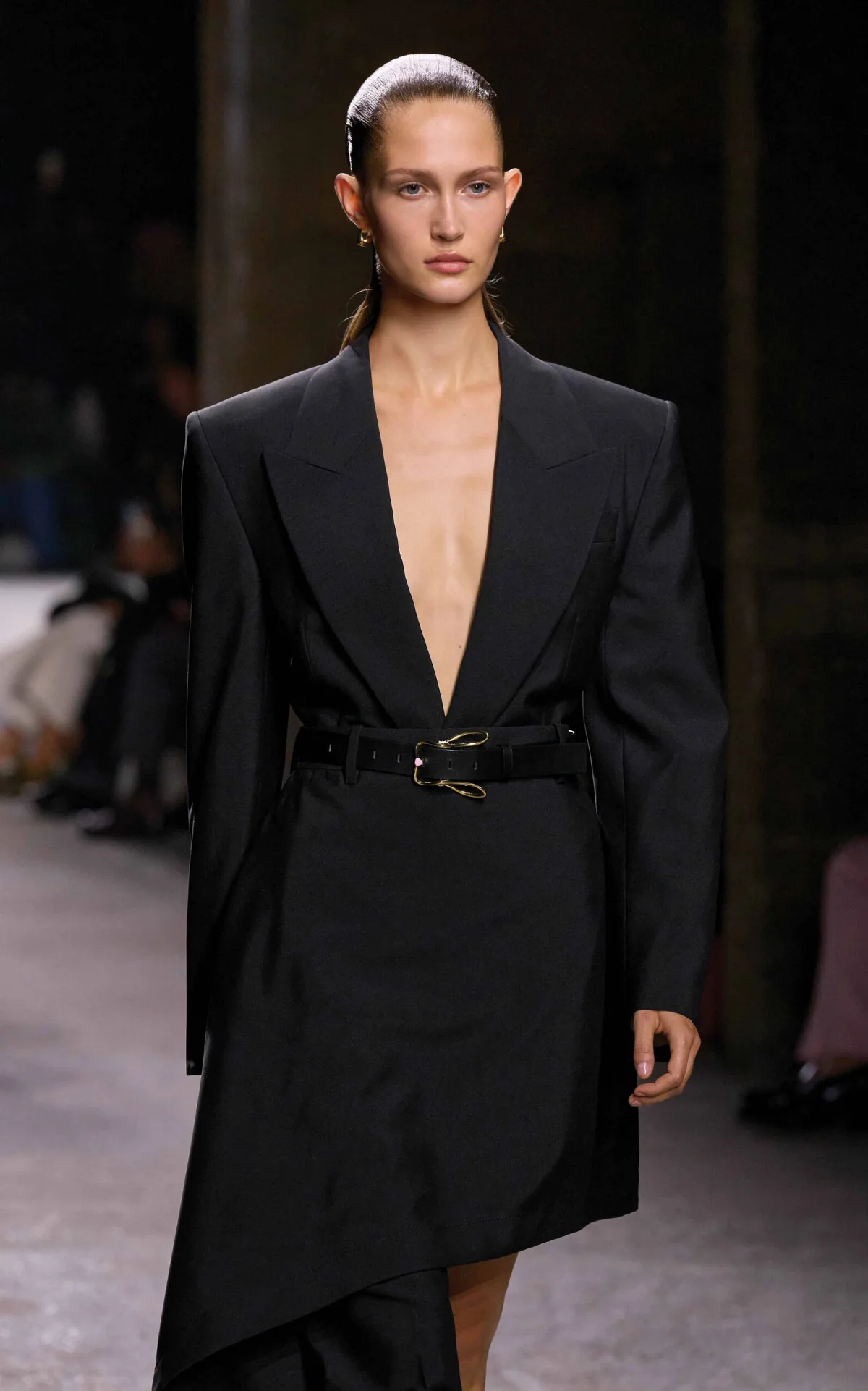 French Calf Leather Bunny-Detailed Buckle Belt by Bottega Veneta