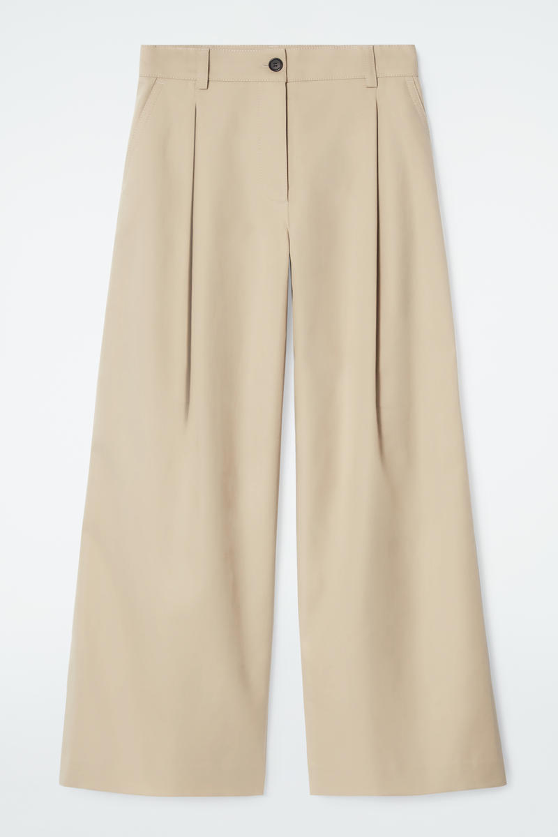 Wide-Leg Cotton Pants