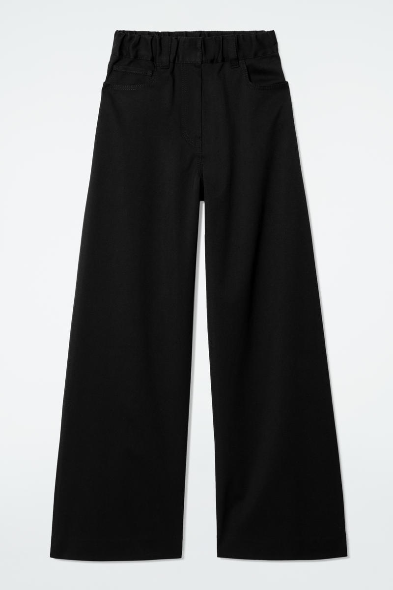 Wide-Leg Cotton Pants