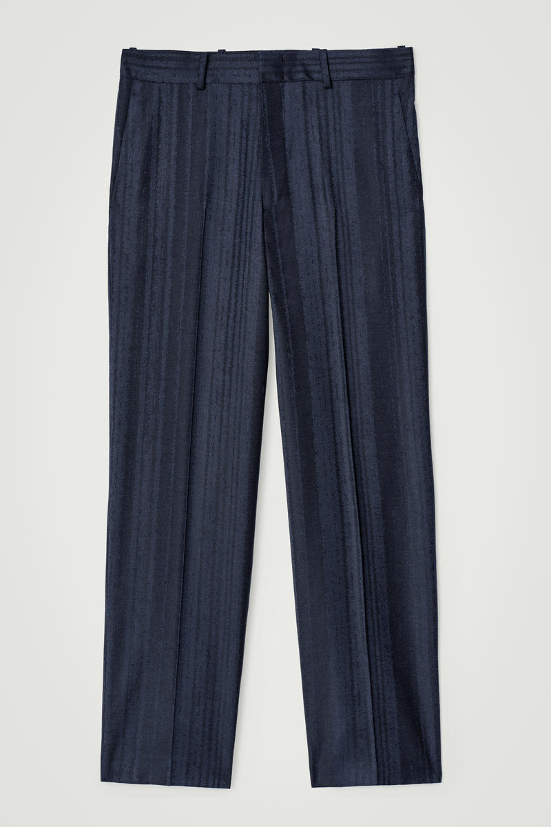 Jacquard Straight-Leg Pants