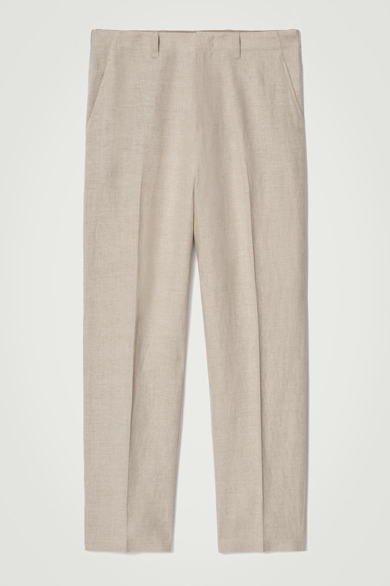 Relaxed Linen Tapered Pants