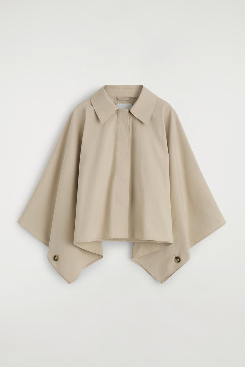 Cropped Trench Coat Cape