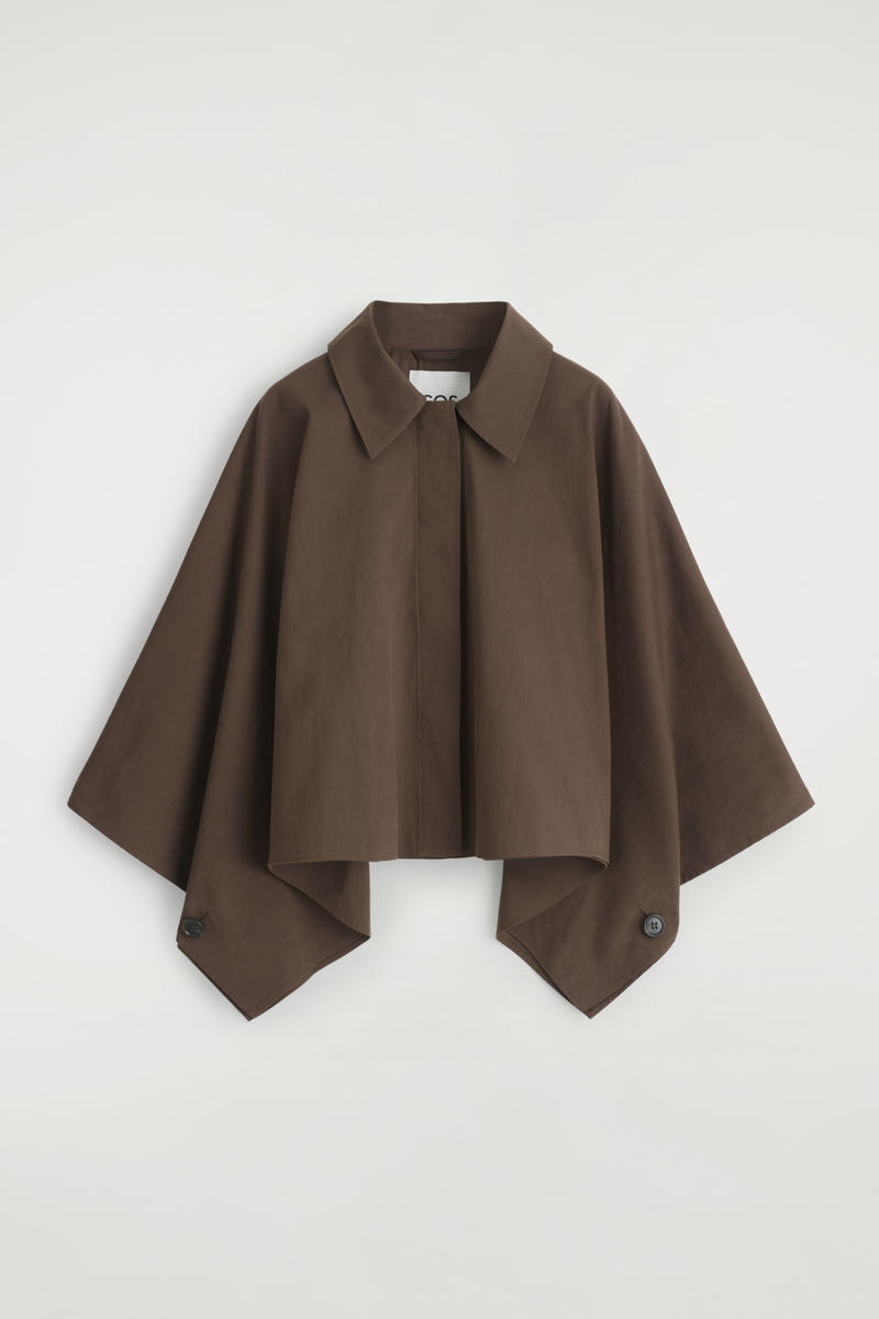 Cropped Trench Coat Cape
