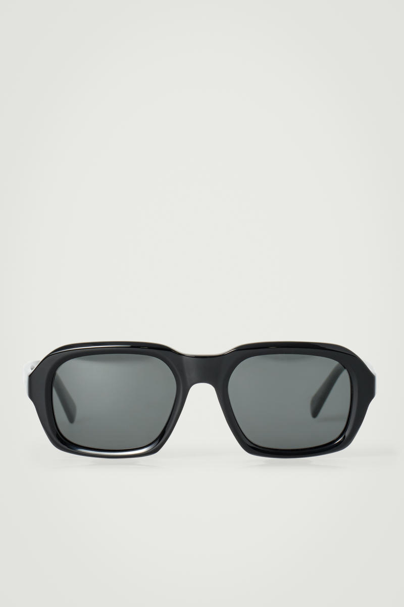 Square-Frame Aviator Sunglasses