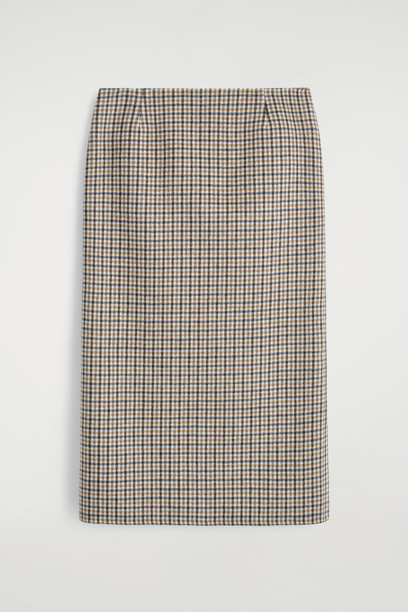 Checked Double-Faced Wool Skirt by COS