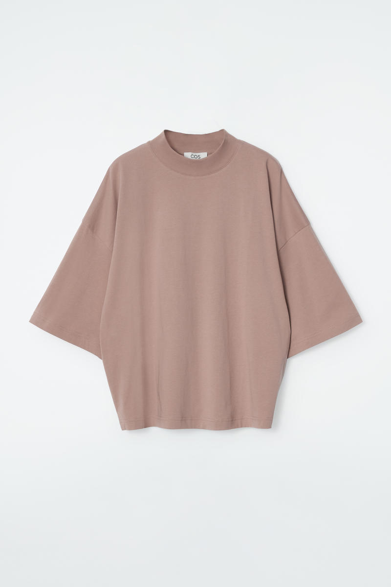 Regular Boxy Mock-Neck T-Shirt