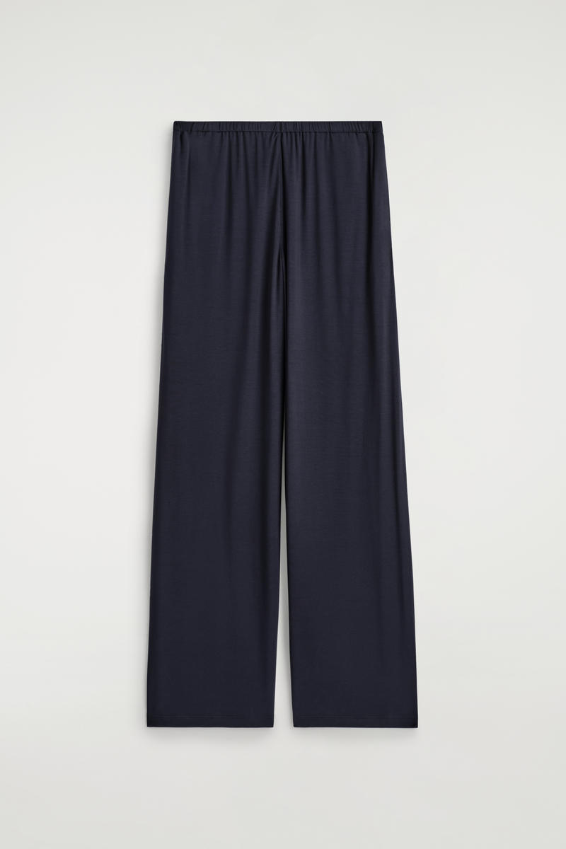 Fluid Jersey Wide-Leg Pants