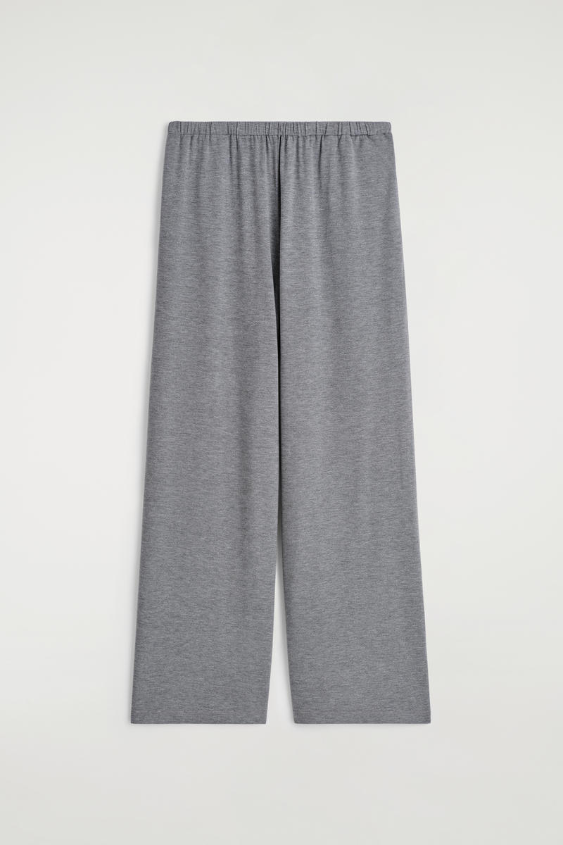 Fluid Jersey Wide-Leg Pants