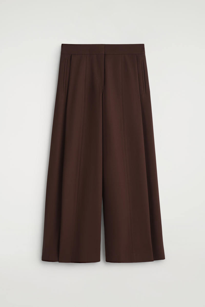 Relaxed Wool-Blend Wide-Leg Pants