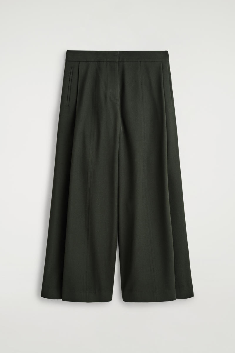 Relaxed Wool-Blend Wide-Leg Pants