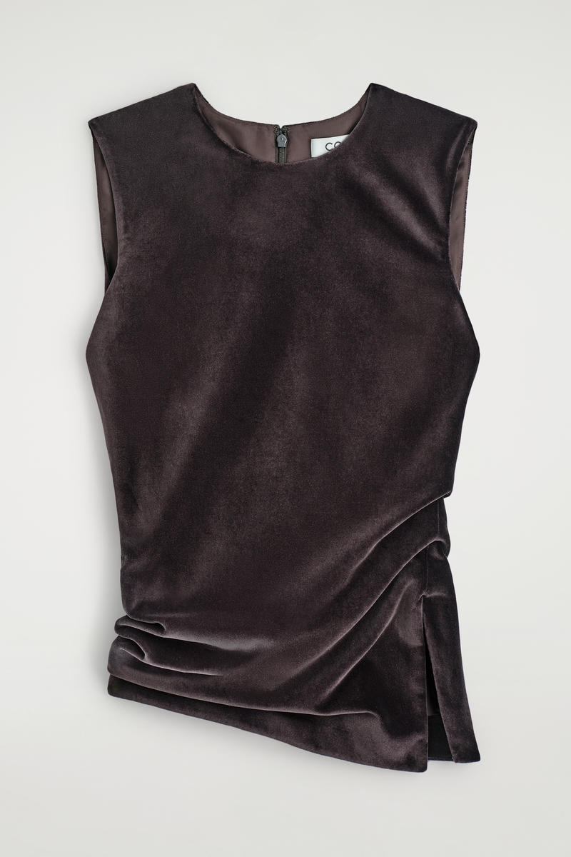 Asymmetric Velvet Top