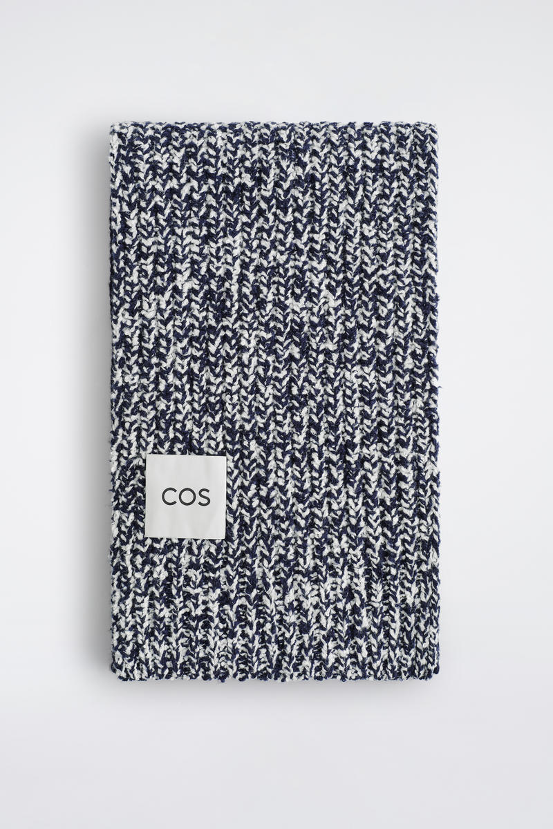 Reversible Flecked Wool-Blend Scarf
