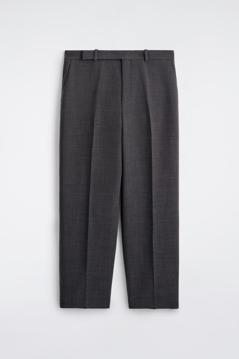Wool-Blend Straight-Leg Pants
