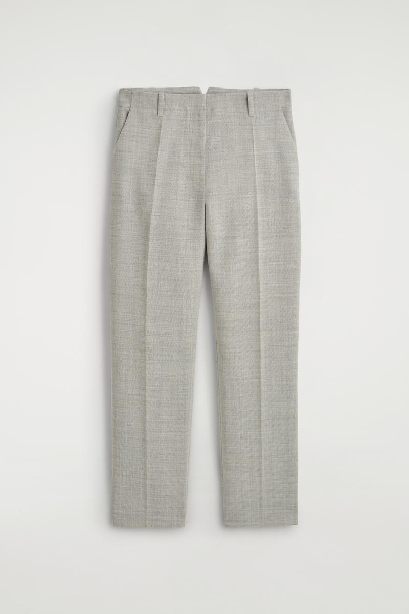 Wool-Blend Straight-Leg Pants