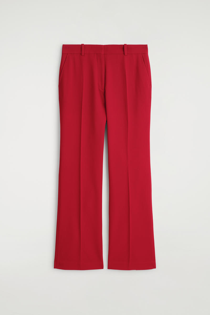 Wool-Blend Straight-Leg Pants