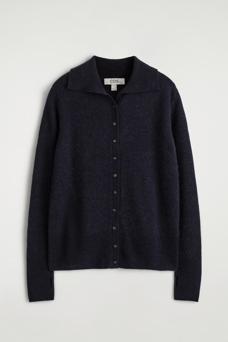 Alpaca Merino Wool Turtleneck Cardigan