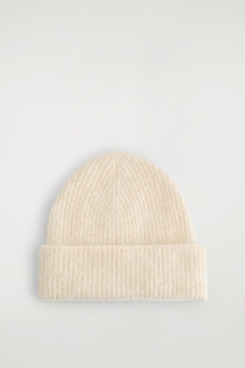 Ribbed Mohair Beanie