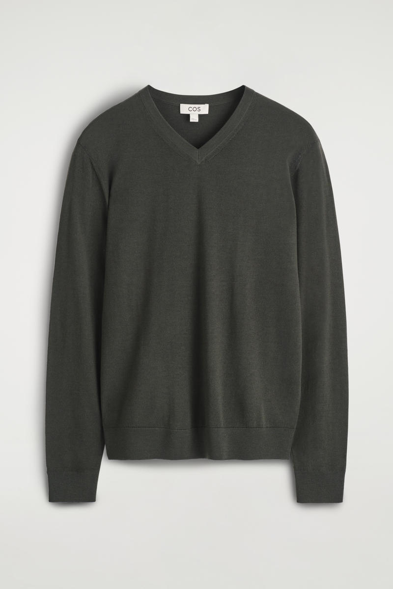 Slim Merino Wool V-Neck Sweater