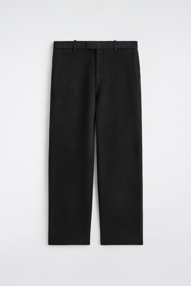 Double-Faced Wool Straight-Leg Pants
