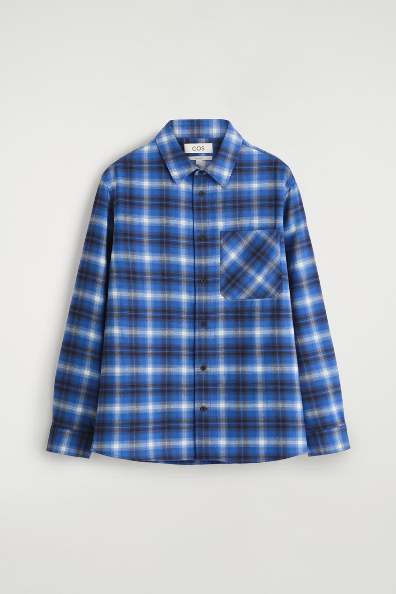 Relaxed Plaid Wool-Blend Shirt