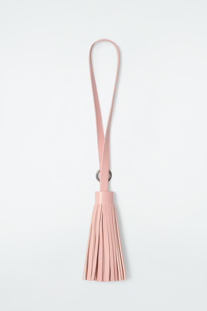 Tasseled Leather Bag Charm