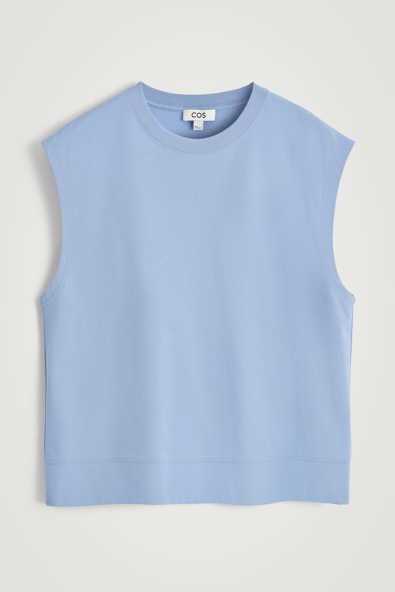 Relaxed Cotton-Crepe Tank Top