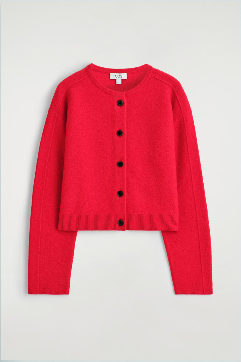 Boiled-Wool Cardigan