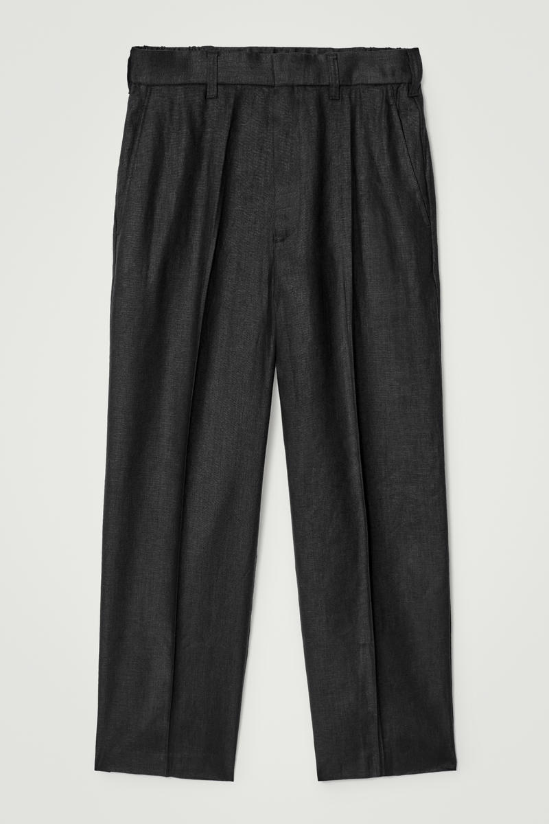 Fluid Linen Wide-Leg Pants