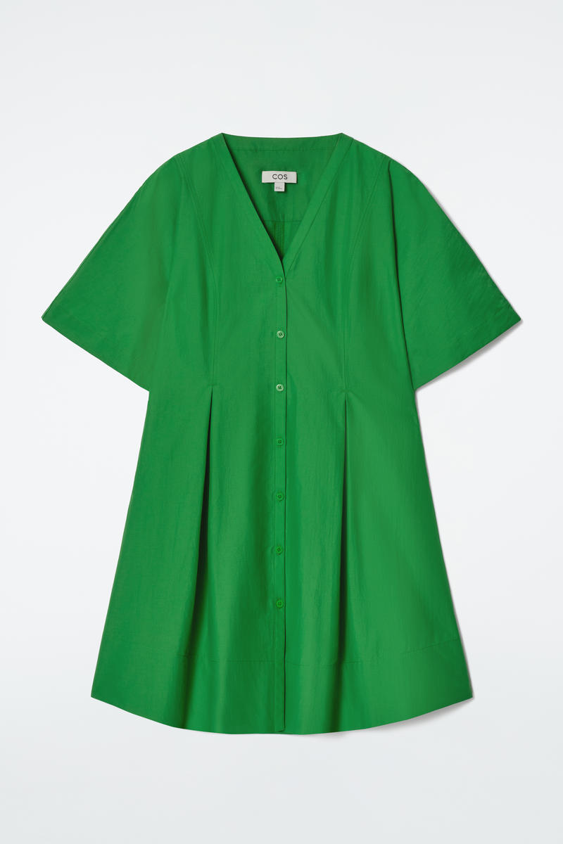 Pleated A-Line Mini Dress