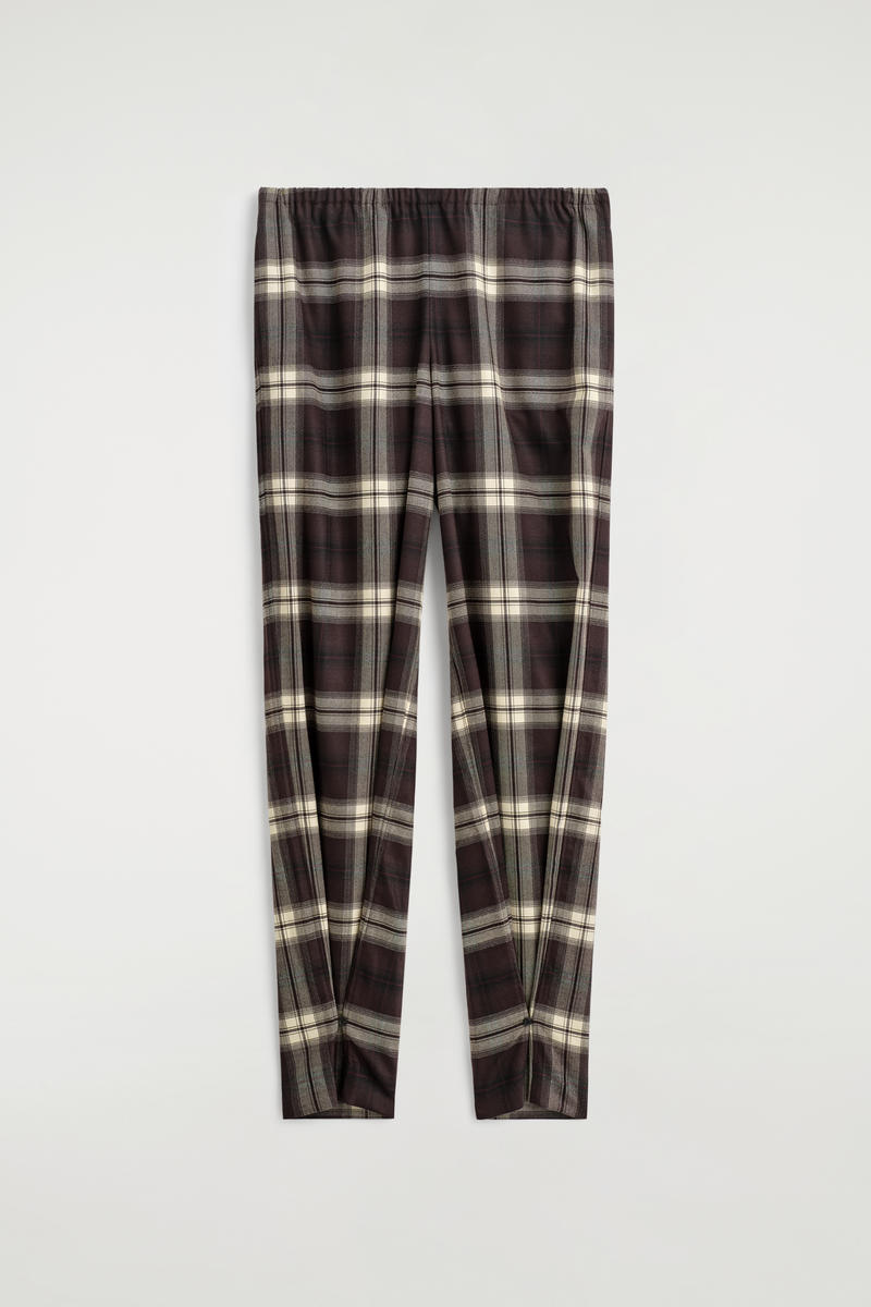 Checked Barrel-Leg Pants by COS
